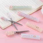 Kogcmeetl 4-Piece Cute Mini Cat Paw Scissors, Stainless Steel & Plastic, Portable, Decorative, Perfect for Crafting & Scrapbooking