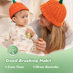 Papablic Toddler Sonic Electric Toothbrush Kids for Ages 1-3 Years, Baby Electric Toothbrush with Cute Dino Cover and Smart LED Timer, 2 Brush Heads (Max)