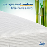 Sealy Baby Cozy Brilliance Breathable Crib Mattress, GREENGUARD GOLD Certified, Made in USA, Firm Dual Firmness, Toddler Bed Fit, Rayon, Waterproof, Non Toxic, Washable Zip Cover, 52” x 28