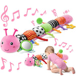 Sumobaby Infant Baby Musical Stuffed Animal Activity Soft Toys with Multi-Sensory Crinkle, Rattle and Textures, for Tummy Time Newborn 0-3-6-12 Months Boys, Girls, Caterpillar
