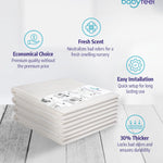 Babyfeel Refills for DEKOR PLUS Diaper Pails, 8 Pack, Exclusive 30% Extra Thickness, Fresh Powder Scent, Holds up to 4640 Diapers