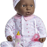 JC Toys 20-inch La Baby Soft Body Doll | Washable | Gift Set includes Magic Milk Bottle & Pacifier | Removable Pink Outfit | Perfect for Toddlers and Kids Ages 2+