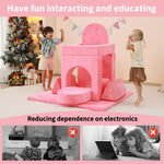 AIKSIWAI Couch Kids with Large Crawling Mat, Modular Play Couch Convertible Tunnel for Boys and Girls or Pet , Kid Sofa for Inspiring Child Versatile and Imaginative,Gift for Kids