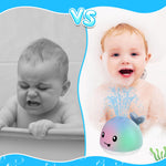 ANGGIKO Baby Bath Toys, Toddler Bath Toys for Kids Ages 1-3, Light Up Whale Bath Toy Sprinkler, Infant Baby Toys 6-12-18 Months Bathtub Fountain Water Toy Baby Shower 1st Birthday Valentines Day Gifts