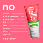hello Kids Fluoride Free Toothpaste, Fresh Watermelon, 3 Pack, 4.2 oz