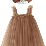 BGFKS Layered Tulle Tutu Dress for Toddler Girls,Baby Girl Rainbow Tutu Princess Skirt Set with Flower Headband.
