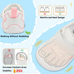 Scurtain Baby Shoes Boy Girl First Walking Shoe Infant Crib Breathable Sneakers Lightweight Barefoot Walking Shoes for Babies Toddler White Shoes Size 12-18 Months