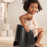 BabyBjörn Potty Chair, Black/White Potty Training Toilet, Easy-to-Clean, Removable Inner Potty, Non-Slip
