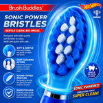 Brush Buddies Hot Wheels Battery Powered Sonic Electric Kids Toothbrush Soft Bristles Rounded Head Children Boys Girls Blue Gentle Cleaning Easy Grip Handle Plaque Removal Oral Care