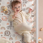 Yoofoss Baby Crib Sheets 2 Pack for Boys and Girls - 52x28 Fitted Crib Sheet Neutral Fits for Standard Crib and Toddler Mattress, Ultra Soft Breathable Microfiber Animal World