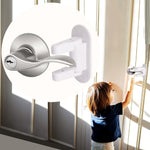 Matenf Childproof Door Lever Lock (2 Pack) Prevents Toddlers Pets From Opening Doors, Door Handle Lock for Babyproofing, Durable Safe ABS Material Strong Adhesive, No Drill Tool Needed Easy to Install
