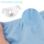 HECCEI Baby Swim Diapers (Blue, 6-12 Months)