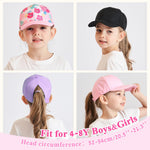 Zsedrut Toddler Girl Baseball Cap Kids Adjustable Ponytail Sun Hat Baby Lightweight Trucker Hats (Butterfly)
