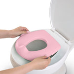Bright Starts Disney Junior Minnie Mouse My Size Potty Training Toilet, Toddler Potty Chair with Flushing & Cheering Sounds, Removable Seat with Splash Guard & Handles, Ages 18+ Months, Up to 50 lbs
