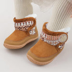 L-RUN Winter Lightweight Boots Baby Shoes Boy Girl Infant Sneakers Winter Warm First Walkers Brown 18-24 Months Infants