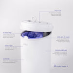 Ubbi Steel Diaper Pail, Odor Locking, No Special Bag Required, Award-Winning, Registry Must-Have, Sage Green