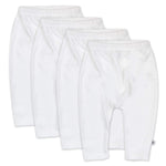 HonestBaby Unisex Baby Multipack Roomy Fit Pull Bottoms 100% For Infant Boys, Girls, Honest Organic Cotton Cuff-Less Harem Pants 4-Pack Bright White, 6-9 Months, 4-pack Bright White, 6-9 Months US