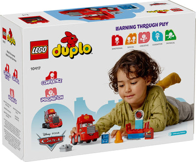 LEGO Disney Pixar Mack at The Race Cars Toys - Pixar Cars Birthday Gift for Toddlers, Preschool, Boys & Girls, Ages 2+ - Educational Building Toys Set - 10417