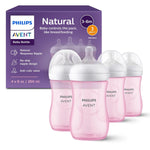 Philips Avent Natural Baby Bottles with Natural Response Nipples (Slow Flow, Flow 2), 4oz, 4-Pack, SCY900/04