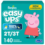Pampers Training Pants - Easy Ups Girls & Boys - Size 2T-3T, 140 Count, Peppa Pig Potty Underwear (Packaging May Vary)