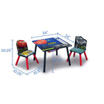 Delta Children Kids Table and Chair Set With Storage (2 Chairs Included) - Ideal for Arts & Crafts, Snack Time, Homework & More, Disney/Pixar Cars, 3 Piece Set
