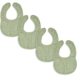 Comfy Cubs Muslin Bibs for Babies, (Pack of 8) - Soft and Highly Absorbent, Feeding, Drool and Teething Bib, Adjustable Snaps - Stylish & Colorful Unisex Designs, Giftable Set - (Sage)