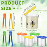 Halloscume 48 Pack Insect Bug Viewer Kit for Kids with Tweezers Explorer Outdoor Set Bug Catcher Containers for Insects Magnifying Box Observation Kit for Science Nature Exploration Collecting