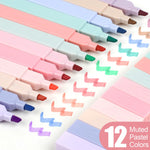 Utron 12pcs Bible Highlighters, Pastel Highlighter Set, No Bleed Bible Highlighters (12 Color)