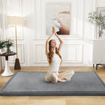 ILPEOD Baby Play Mat for Floor Nursery Rug Muscle Mat Area Rug Playroom Rug 47"x47" Playpen Mat Memory Foam 1.3" Thick Crawling Mat for Babies,Toddlers, Infants, Kids,Grey