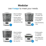 Baby Brezza Bottle Sterilizer and Dryer Advanced – 33% Faster - Largest Capacity Steam Sanitizer - Universal Sterilization Machine for All Bottles + Pump Parts - HEPA Air Filter