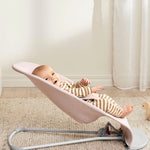 BabyBjörn Bouncer Bliss, Light Pink, Woven Melange | 2-in-1 Adjustable Baby Bouncer Seat and Toddler Chair, Newborn to Toddler (8-29 lbs), 4 Positions, Lightweight & Portable