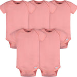 Gerber baby-boys 5 Pack Onesies Multi-packs Bundle Interlock 180 Gsm