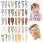 40pcs Baby Hair Clips Flower Patterns Snap Hair Clips Wrapped by Cloth Hair Pins Baby Girls Barrettes Hair Accessories for Baby Girls Infants Toddler Kids