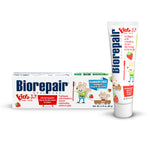 BIOREPAIR Kids- Kids and Baby Toothpaste with Hydroxyapatite, Gentle Cleansing & Enamel Protection, Strawberry Fluoride Free Toothpaste, Moisturizing Action on Gums, 0-6 Years, 2.12 Oz, Made in Italy