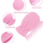 SATINIOR 3 Pairs Baby and Toddler Winter Mittens Kids Fleece Warm Mittens for Baby Boy Girl (Rose Red, Pink, Dark Blue, 6-18 Months)