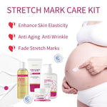 Stretch Marks Removal - Postpartum Essentials - Pregnancy Must Haves - Stretch Mark Cream，Massage Milk,Oil,Body Wash - Skin Care Kit, Spring Gifts for Women, Anti Wrinkle,Enhance Skin Elasticity