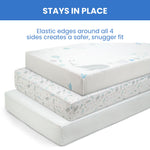 Delta Children Fitted Crib Sheets for Girls and Boys - 100% Organic Cotton Crib Sheet for Standard Crib and Toddler Mattresses - 28x52 Inch - GOTS Certified (Pack of 3), Sea Life