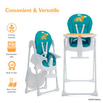 Dream On Me Fisher Price Tiny Bites Baby & Toddler Highchair – Hello Sunshine, One-Click Folding, 7 Adjustable Height Levels, 2 Recline Positions, Removable Dishwasher-Safe Tray, Space-Saving