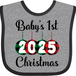 inktastic Babys 1st Christmas 2025 Baby Bib