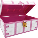 Teacher Created Resources Pink and White Treasure Chest with Lock and Key (TCR6055)