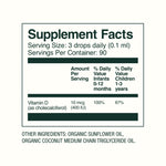 Bobbie Organic Baby Vitamin D Drops, Daily Liquid Supplement to Support Development, Immune Health and Strong Teeth and Bones* in Newborn Babies and Infants, Vegan, Infant Vitamin D, 400 IU, 0.3 fl oz