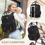 Qualyphant Extra Large Diaper Bag for 2 Kids - Expandable 35L Twin Diapers Bags Backpack with 4 Insulated & 16" Laptop Pocket & 2 Compartments - Big Baby Backpacks - Travel Pañaleras Para Bebe, Unisex