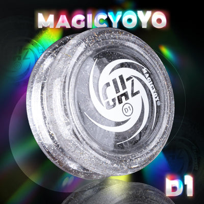 MAGICYOYO D1 GHZ Plastic Yoyo for Kids Beginners, Responsive Yoyo Professional for 2a Trick, Loop yo yo for Entry-Level Players (Glitter Crystal)