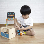 PlanToys® Construction Set Wooden Montessori Building and Engineering Toy | Fine Motor, Creativity and Early STEM Skill Development | Eco Friendly Educational Open Ended Play Kit