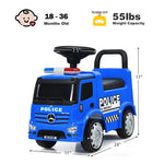 Costzon Ride On Push Car for Toddlers, Licensed Mercedes Benz Sliding Car w/Steering Wheel, Horn, Headlights, Under Seat Storage, Foot-to-Floor Riding Toy for Boy Girl 18-36 Months (Police Car, Blue)