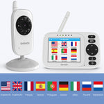OKAIDI Baby Monitor with Camera and Audio, 3.2" IPS Screen Video Baby Monitor, 1000ft Transmission Range Baby Monitor Camera, Baby Monitor No WiFi, Infrared Night Vision, VOX Mode, Powerful Battery