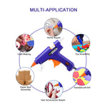 Hot Glue Gun Kit: Mini Hot Glue Guns Kit with 20 Sticks Melt Glue Gun Craft for Kids School DIY Arts Home Quick Repairs (2 Pack)