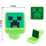 Minecraft Stampers Arts and Crafts Supplies - 4 Video Game Pixel Themed Stamps Bundle for Creative Projects DIY Scrapbook Journaling | Minecraft Self-Inking Stampers