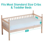 Grbsy 4 in 1 Crib Mattress, 6" Dual Sided Memory Foam Toddler Bed Mattress, Cotton Heat & Tencel Cooling Cover, Firm Breathable Baby Mattress for Infant & Toddler, Waterproof Linning & Washable