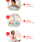 Skip Hop Tummy Time Mat, 3-in-1 Activity Baby Play Gym, Age 0+, Silver Lining Cloud, Grey